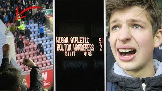 BOTTLES THROWN AT PLAYERS  Wigan vs Bolton Vlog [upl. by Vivianne]