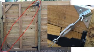 HowTo Install AntiSag Gate Kit to Keep Wood Fence Door from Dragging [upl. by Cleon465]