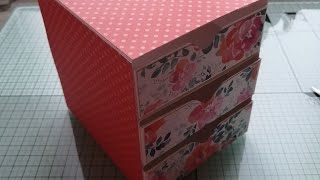 Tuto  rangement scrapbooking  tour de 3 tiroirs  100 action [upl. by Gregoor204]