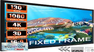 VEVOR Projector Screen Fixed Frame 130inch Diagonal 169 Movie Projector Screen 4K Review [upl. by Anairda]