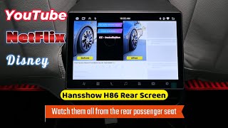 Hansshow H86 Android Rear Entertainment Screen Advanced Upgrade For Tesla Model 3Y [upl. by Esdnil708]