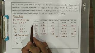 Dry Flue gas Analysis  Emission Measurement Calculation  ICE  GTU  3171923  GTU Question paper [upl. by Savina]