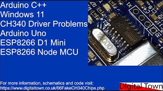 Arduino C Arduino Uno ESP8266 CH340 driver problems with Windows 11 [upl. by Armond]