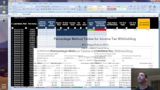 2013 Payroll in Excel Calculate Federal Withholding Using IF Formula [upl. by Serene]