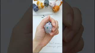 🐑😺 Get ready to meet the cutest little gray felt kitty 🌟😻 feltdiy felted woolfelting [upl. by Ahsyen]