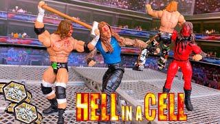 DX vs Brothers of Destruction  Hell In A Cell Action Figure Match Hardcore Tag Team Championship [upl. by Nylde868]