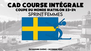 Biathlon  Sprint Femmes  Östersund Suéde  Coupe du Monde 2324  Replay CAD 01122023 [upl. by Hunfredo]