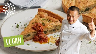 Die vegane Version 🌱  Kartoffelquiche mit Spinat und einem würzigen Pesto [upl. by Akenot]