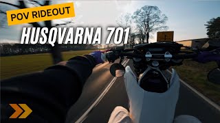 HUSQVARNA 701 SUPERMOTO  POV RIDEOUT  PURE SOUND  4K  RAW [upl. by Steffy]