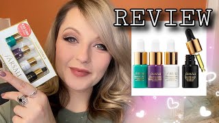 farsali REVIEW mini Set SKINTUNEBLUR UNICORN ESSENCE 24k GOLD Elixir amp VOLCANIC OIL 2020 [upl. by Einad240]