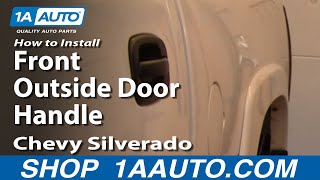 How To Replace Front Outside Door Handle 0106 GMC Sierra [upl. by Loriner]