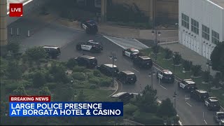 Large police presence seen outside Borgata in Atlantic City [upl. by Oniger]