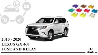 Fuse box diagram Lexus GX 460 relay relay with assignment and location [upl. by Lairbag]