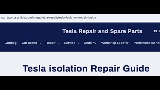 tesla internal and external isolation repair guide isolation BMSw035 BMSa123 [upl. by Somisareg681]