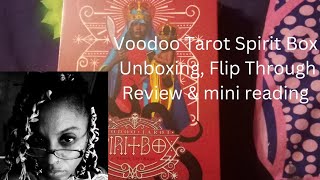 Voodoo Tarot Spirit Box unboxing flipthrough review tarotreading [upl. by Sissy]