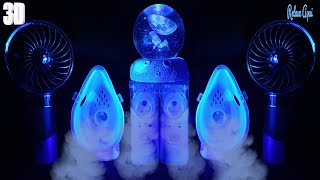 🌚 ASMR  Aerosol 3D e Ventiladores com Lua RGB incrível para Dormir e Relaxar [upl. by Cohbath]