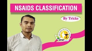 NON STEROIDAL ANTIINFLAMMATORY DRUGS CLASSIFICATION BY TRICKS  PHARMACOLOGY  GPAT2020 [upl. by Kwapong]