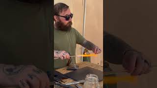 Live Glass Blowing demo by DankyBeardGlass [upl. by Ahsaetan]