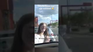 Crazy Karen road rage meltdown😂 karen roadrage insane funny crime police fyp tiktok memes [upl. by Shargel]