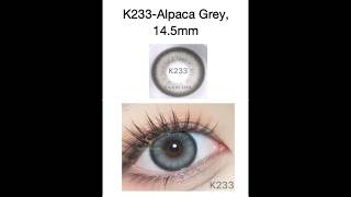 K233Alpaca Grey contact lenses softlens beauty coloredlenses eyelenses contactlenses makeup [upl. by Ylekalb249]