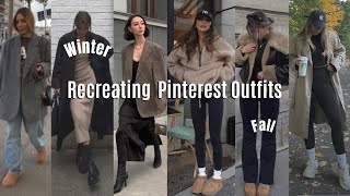 Recreating Pinterest Outfits  Fall Winter Looks [upl. by Remsen337]