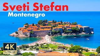 Sveti Stefan Montenegro 🇲🇪 4K Walking Tour 2022 [upl. by Olwen]