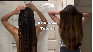 APPLE CIDER VINEGAR RINSE  Tutorialtips try this if your hair is porous dry and frizzy [upl. by Brant]