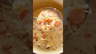 Creamy Chicken and Rice Soup So darn tasty shorts [upl. by Roseanna]