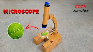 How to make Microscope with cardboard  Science project 2024 [upl. by Evander]