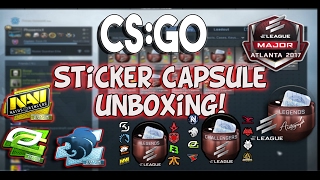 CSGO Opening the AtlantaEleague Major 2017 STICKER CAPSULES [upl. by Coke]