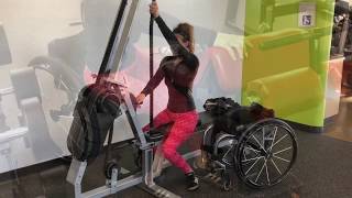 Gym Workouts in and out of Wheelchair Tiphany Adams [upl. by Alphonsine]