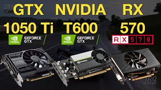 Geforce GTX 1050 Ti vs T600 vs RX 570 Gaming Test  1080p in 5 Games [upl. by Hallie]