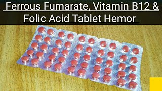 Folic Acid Tablets Dose In Pregnancy  Ferrous Fumarate Vitamin B12 And Folic Acid Tablet Hemor Uses [upl. by Abibah]