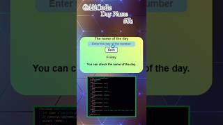 Day 39 💻 Days Name project using Javascript javascriptprojects webdevelopment coding [upl. by Nagad]