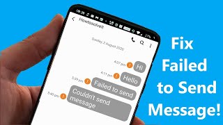 How to Fix Failed to Send Message in your Phone [upl. by Latsyrcal312]