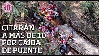 Citarán a más de 10 por caída de puente en Cuernavaca [upl. by Tevlev572]