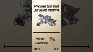 PARTXXI two cylinder boxer engine assembly  Zwei Zylinder Boxer Motor Zusammenbau shorts [upl. by Nanor386]