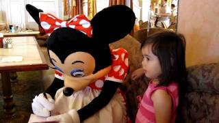 Meeting Minnie Mouse at breakfast HD [upl. by Yebba321]