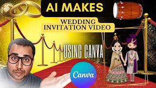 Wedding invitation video canva tutorial  Wedding Invitation Video Kaise banaye [upl. by Preston]