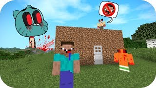 NOOB VS CREEPYPASTA CASA GUMBALLEXE MINECRAFT TROLL  ROLEPLAY [upl. by Ytsrik]