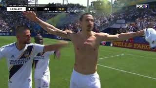 Zlatan Ibrahimovic scores FIRST EVER MLS goal for LA Galaxy [upl. by Nazay]