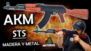 AKM STS de Hidrogel Escala 11 Review unboxing prueba Gel blasters [upl. by Leirraj]