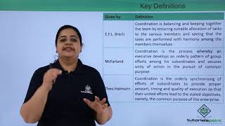 Class 12th – Coordination  Business Studies  Tutorials Point [upl. by Germin]