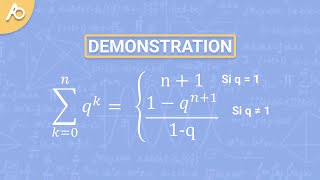 Démonstration Somme des termes dune suite géométrique de raison q [upl. by Ativel460]