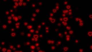 Flying Heart❤️Heart Neon Lights Love Heart Background Video Loop 3 Hours [upl. by Rosita390]