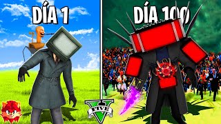 SOBREVIVÍ 100 DÍAS como ZOMBIE TV MAN PARASITO en GTA 5  Skibidi Toilet mod [upl. by Alimhaj]