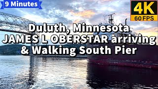 Duluth Minnesota  James L Oberstar boat smooth Arrival  Checking out action on South Pier [upl. by Elicec463]