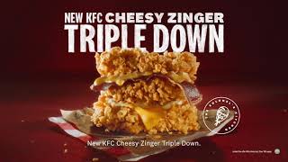 KFC Cheesy Zinger Triple Down [upl. by Adnohs563]