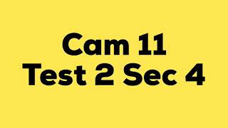 CAM 11 Test 2 Section 4 [upl. by Ellingston]