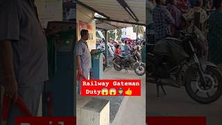 Railway GatemanDuty😱👮 railway train indianrailways gateman group4 yt trend viralvideo facts [upl. by Gatias]